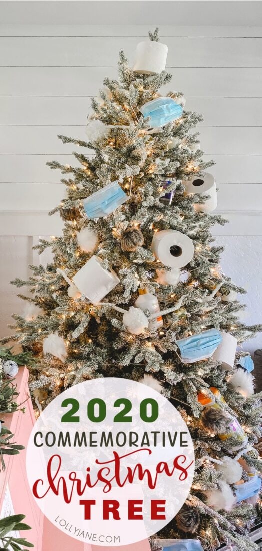 Just add a dumpster fire on top for the perfect 2020 Commemorative Christmas tree, perfect for a white elephant party... socially distanced, of course! ;) #2020 #2020tree #2020Christmas #ChristmasTree
