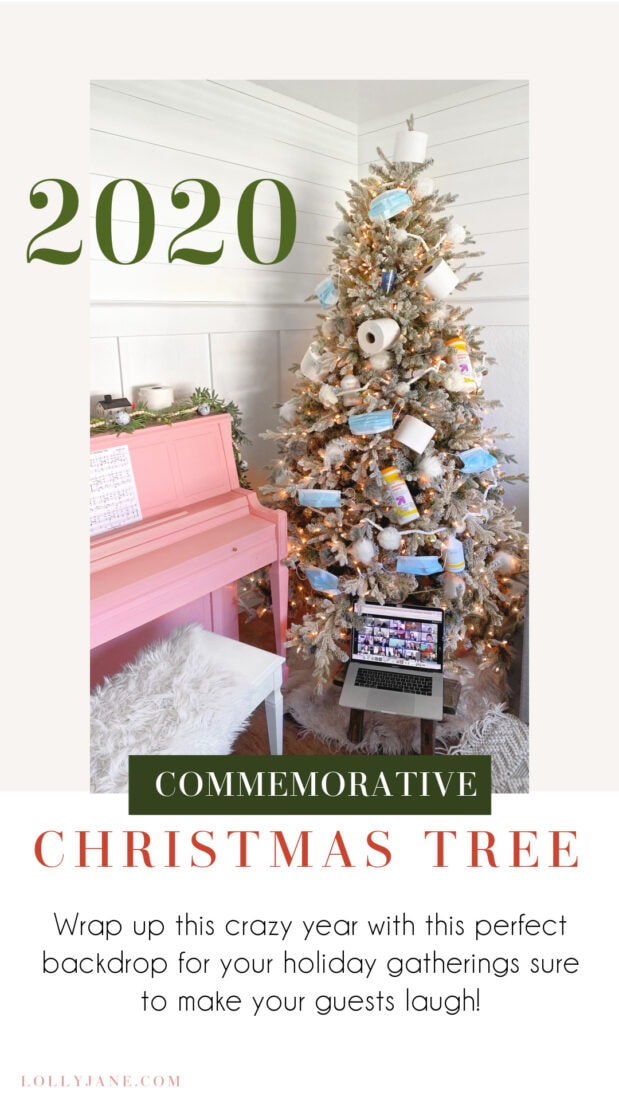 Add this 2020 Commemorative Christmas tree to your home for perfect for a white elephant party... socially distanced, of course! ;) #2020 #2020tree #2020Christmas #ChristmasTree