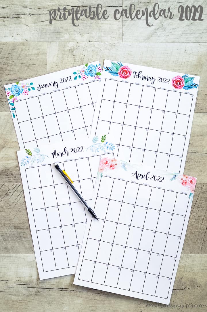 printable calendar 2022