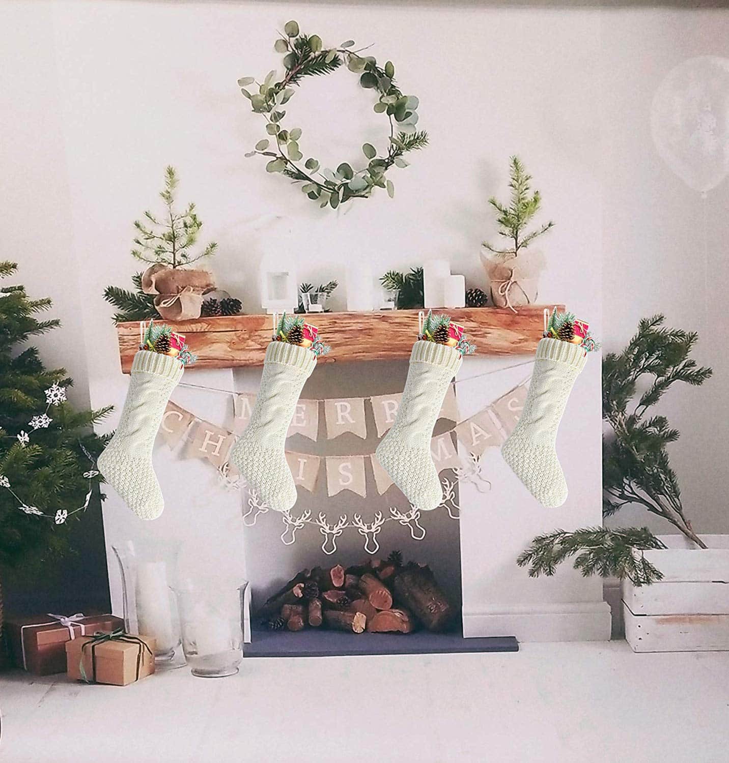 I'm dreaming of a White Knit Christmas, just like the one I see on Instagram :D Loving all these warm and fuzzy Christmas pieces to make your season bright...and cozy! #whiteknitchristmas #farmhouseknitchristmasdecoration #christmasdecorations #whiteknitdecorations