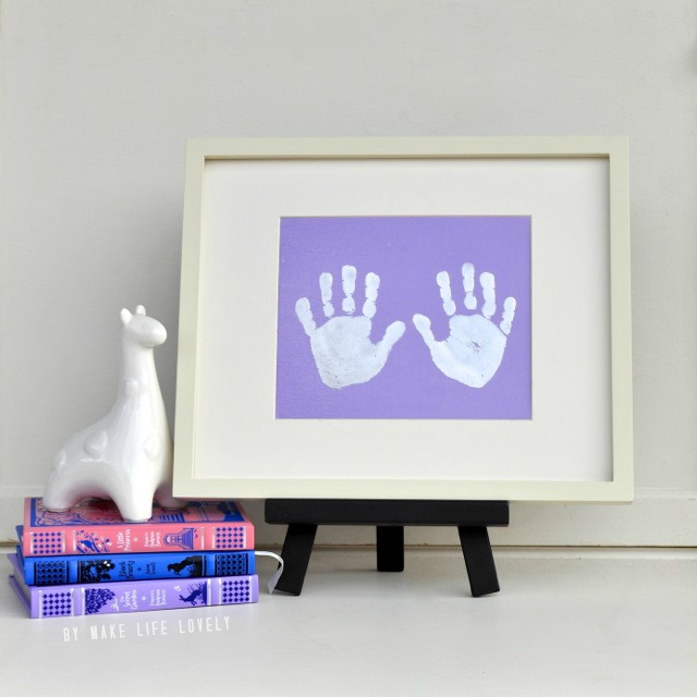 Metallic Hand Prints, adorable!
