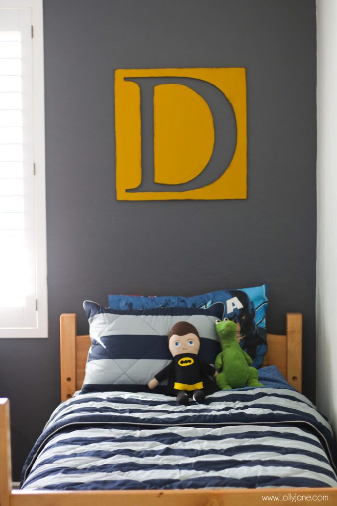 Easy Monogram Wood Cutout Decor... cute for a kids room, nursery or on a gallery wall!