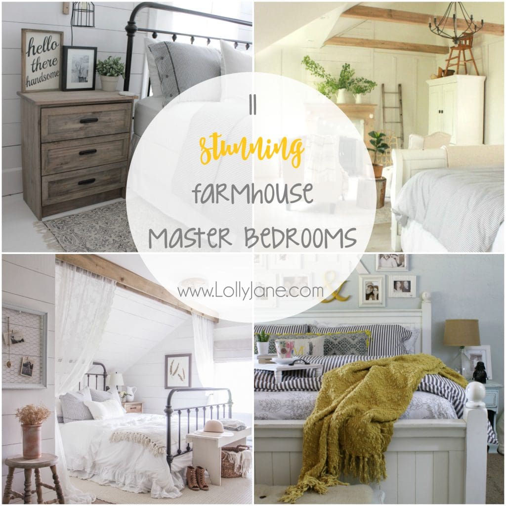 You've GOT to see these farmhouse decor ideas!!! So many farmhouse master bedroom ideas, which is your favorite!?