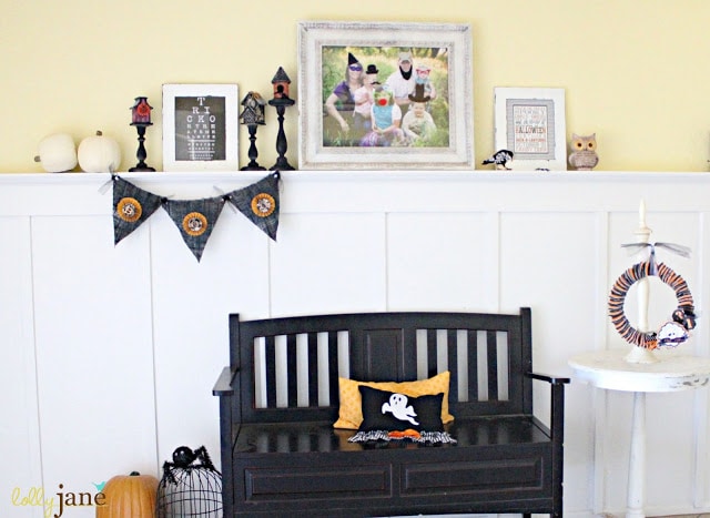 Halloween burlap banner