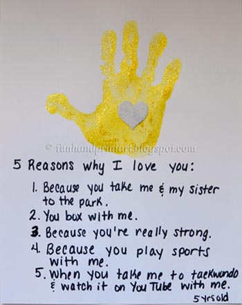 Handprint Father's Day Keepsake
