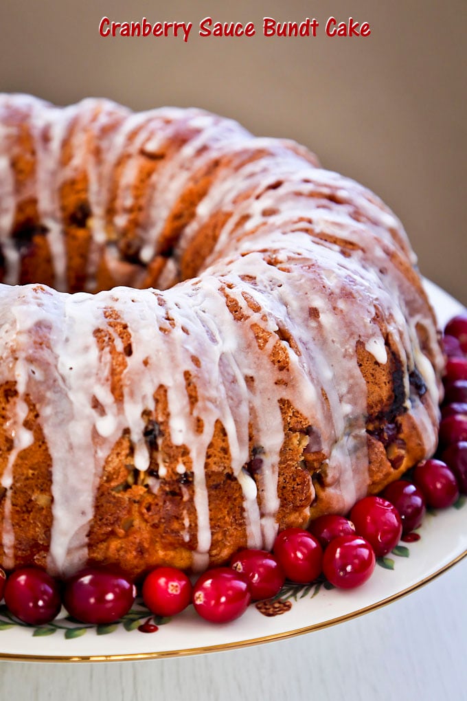 Not sure what to do with leftover Thanksgiving cranberry sauce? Use it to make this easy, moist, and delicious Cranberry Sauce Bundt Cake. | Food to gladden the heart at RotiNRice.com