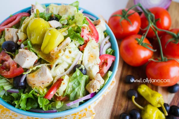 This one dish salad is full of flavor and short on time. Easy Italian Chicken Salad recipe, so tasty and filling. Great Italian Chicken Salad with vegetables lunch or dinner recipe.