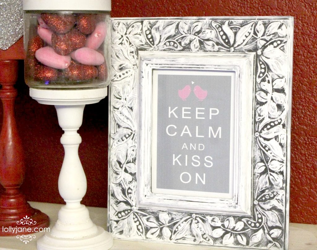 keep calm and kiss on Valentines Day printable
