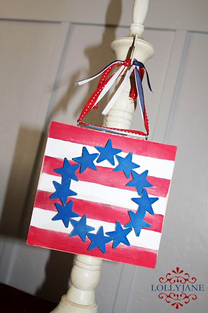 4th of July Stars and Stripes plaque