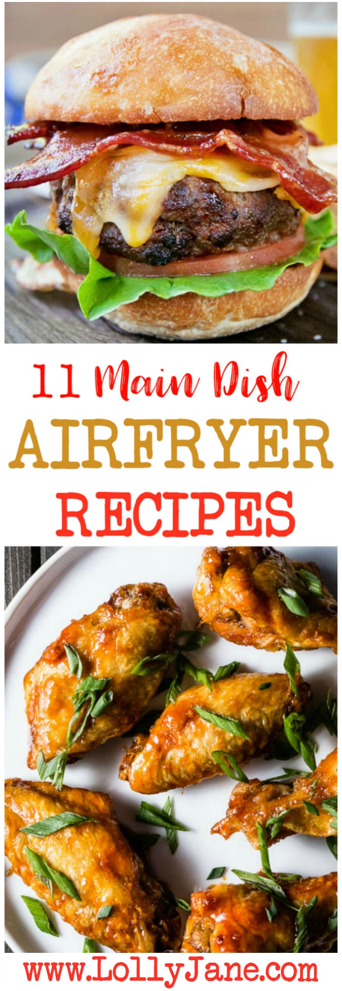 11 must-try main dish Airfryer recipes! Love these yummy air fryer dinner recipes! So many yummy things you can make in your airfryer!