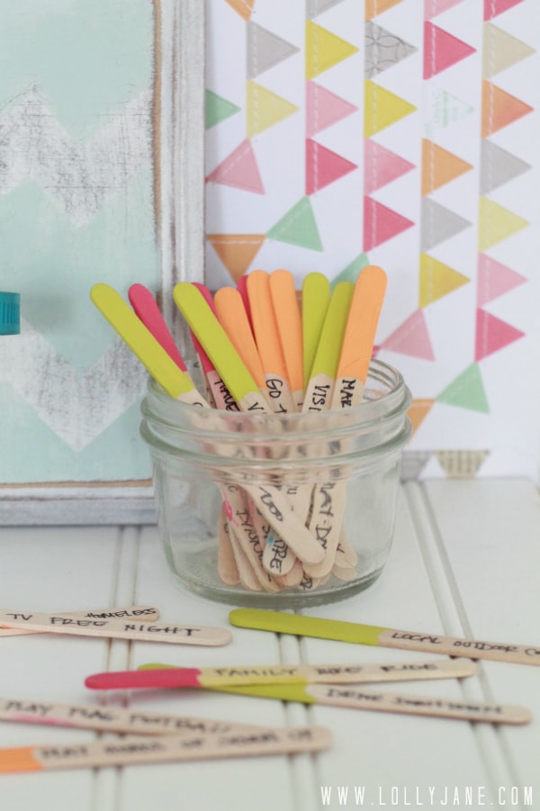 DIY: Boredom Buster Popsicle Sticks