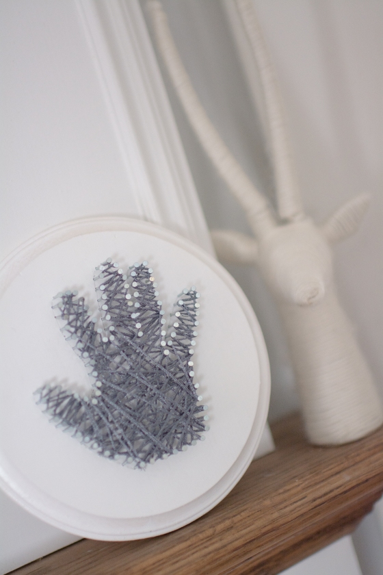 Hand print string art, so cute!